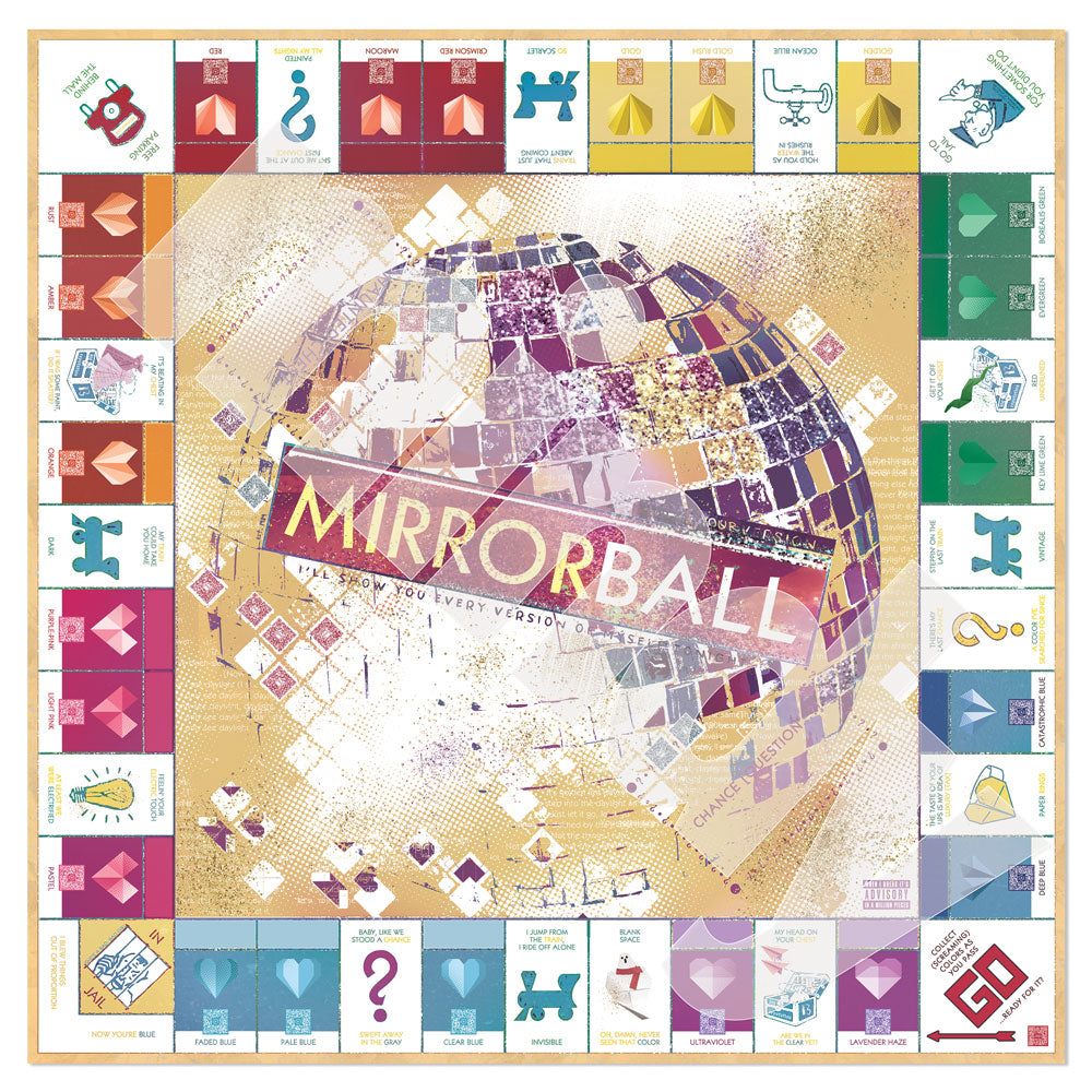 Custom Taylor Swift Monopoly board printed on metal – fan art wall decor