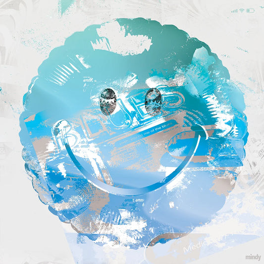 bleu (better with time) [metal art print]