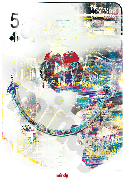 five of smiles [metal art print]