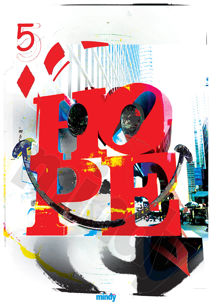 five of smiles [metal art print]