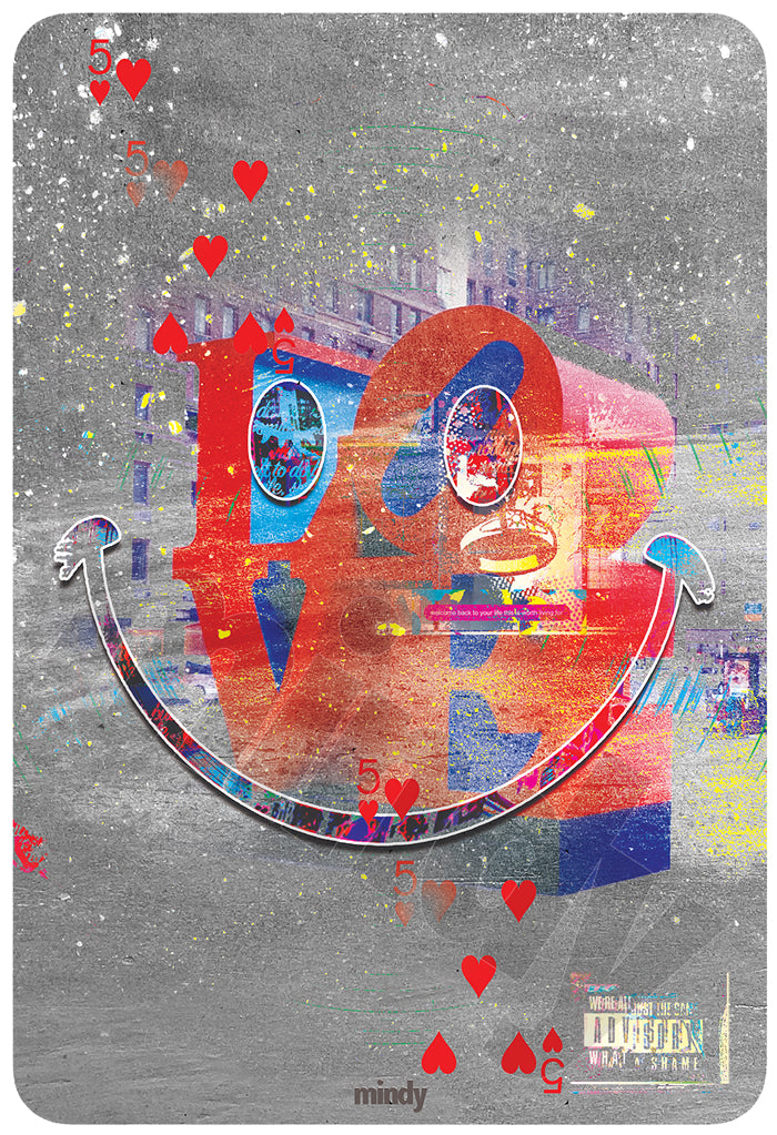 five of smiles [metal art print]