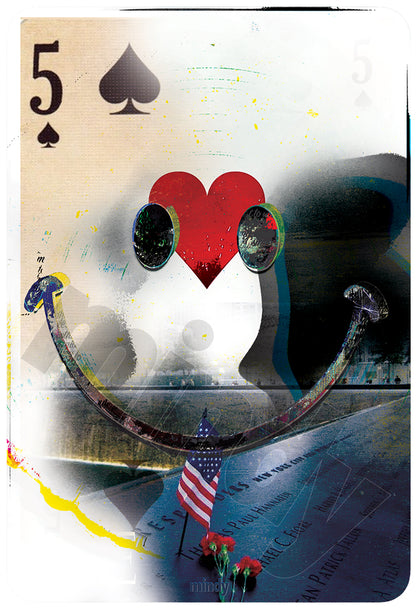 five of smiles [metal art print]