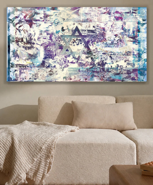 flag of israel [metal art print]