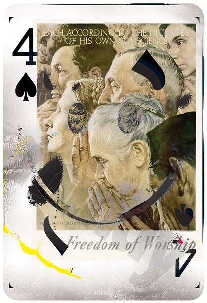 four of smiles [metal art print]