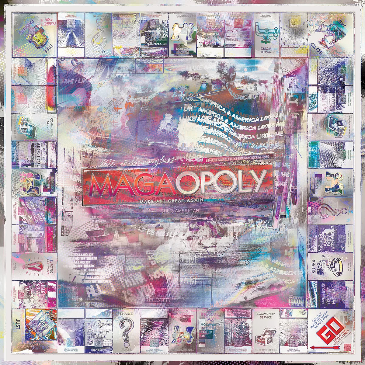 maga-opoly (make art great again) [metal wall art]
