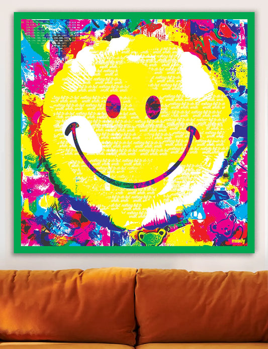 nothin' left to do but smile, smile, smile [metal print]