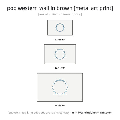 pop western wall (in brown) [metal wall art]