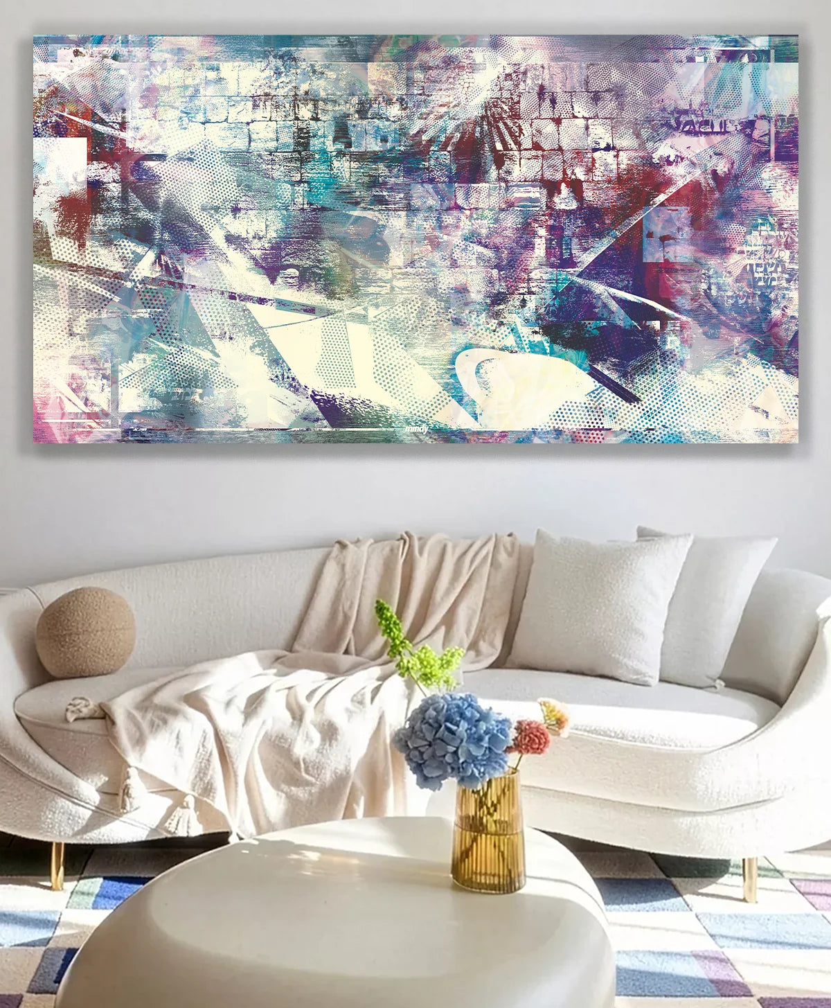 pop western wall (in blue) [metal wall art]