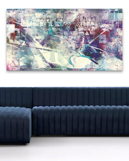 pop western wall in blue [metal art print]