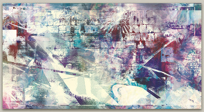 pop western wall in blue [metal art print]