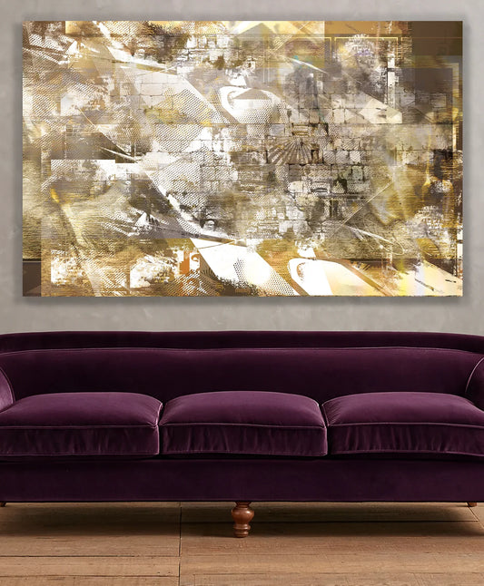 pop western wall in brown [metal art print]