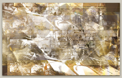 pop western wall in brown [metal art print]