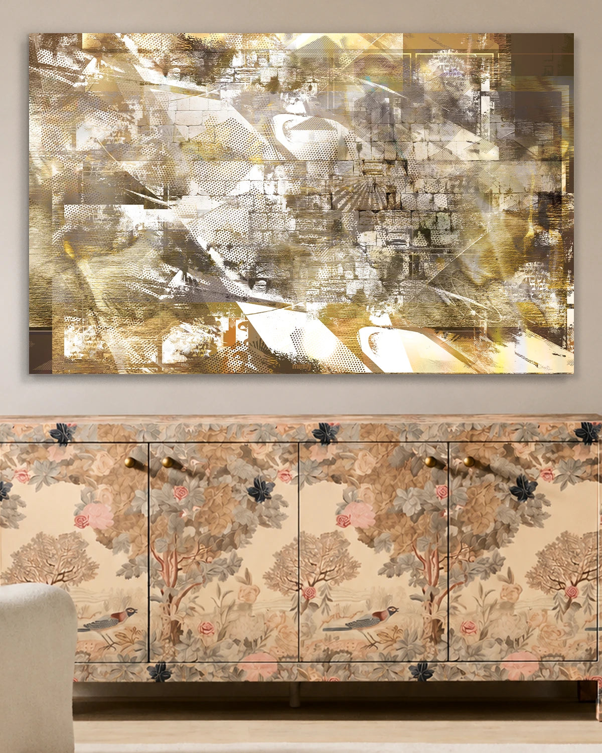 pop western wall in brown [metal art print]
