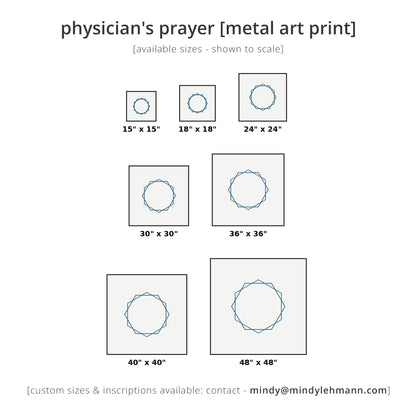 physician's prayer [metal art print]