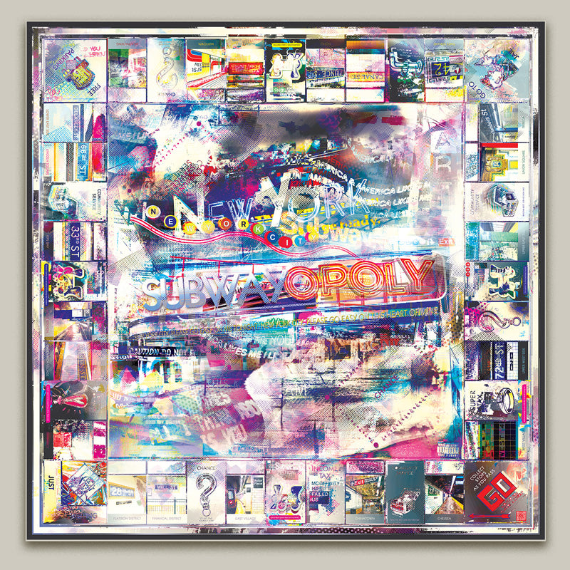 New York City monopoly board art / nyc monopoly board art