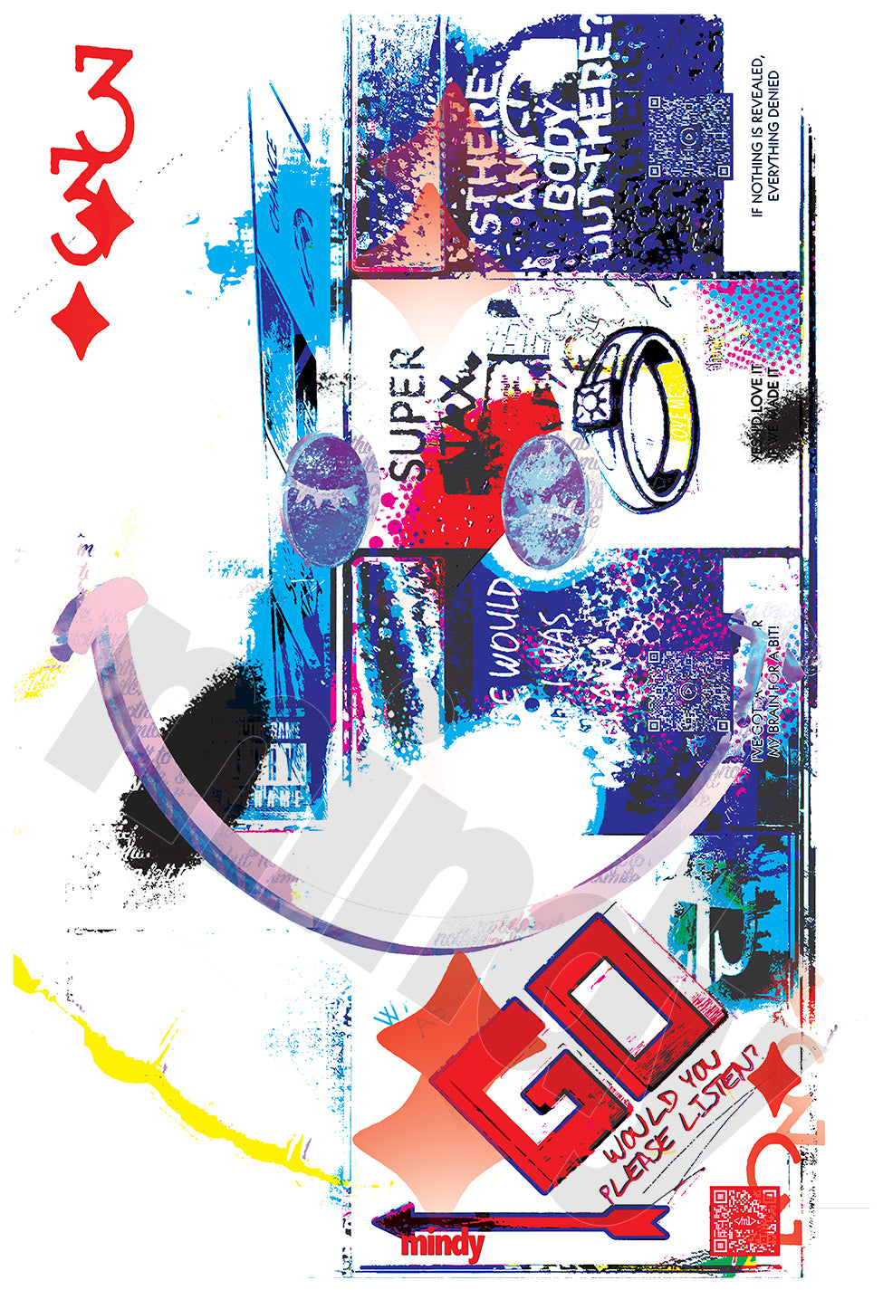 three of smiles [metal art print]