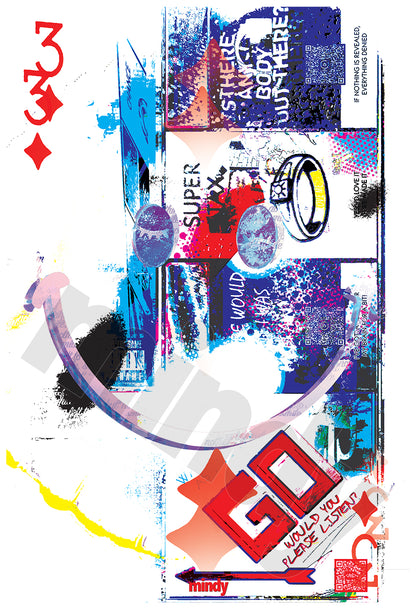 three of smiles [metal art print]