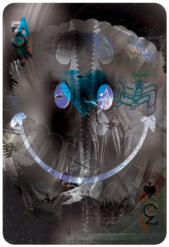 three of smiles [metal art print]