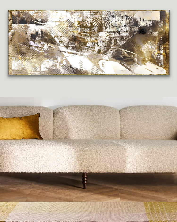 pop western wall in brown [metal art print]